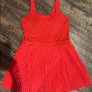 all in motion Red Pleated Skater Dress